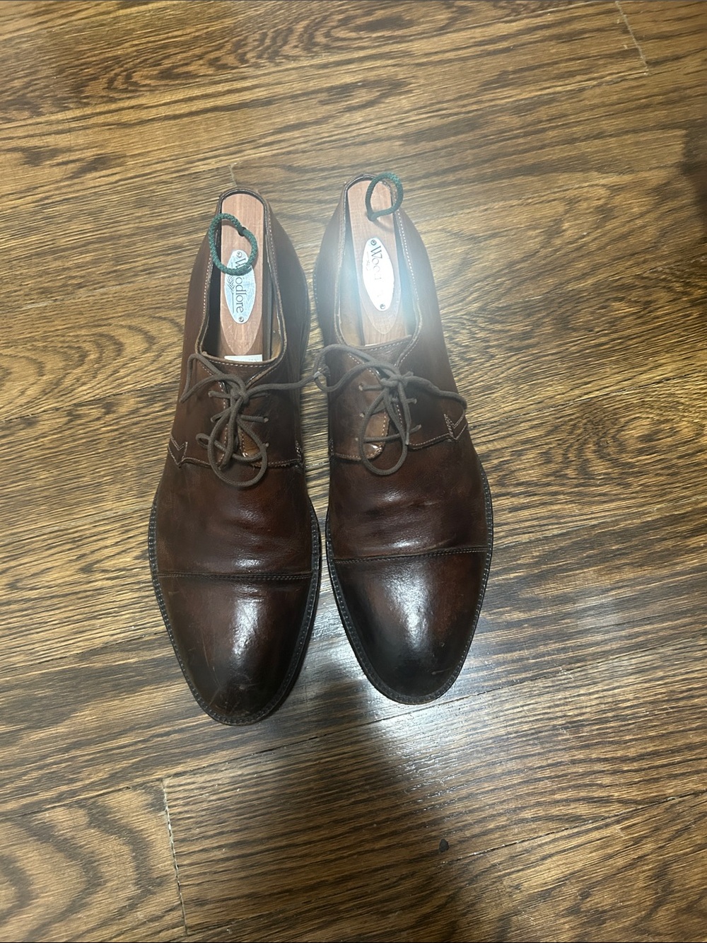 Barneys Brown Oxford Leather Dress Shoes Size 11